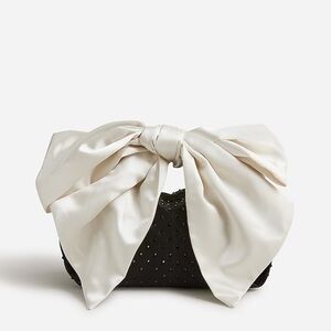 J. Crew Geneva bow bag in satin
